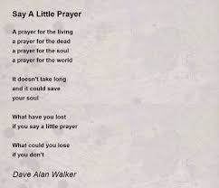 say a little prayer poem by dave alan