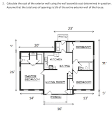Calculate The Cost Of The Exterior Wall