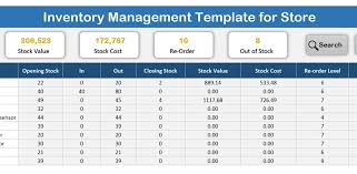 inventory management template for