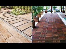 Stairs, bedframes and arched trellis by the front yard patio wear the same shade of brown that lets the hardscape fade into the background so plantings can shine. 110 Exterior Outdoor Floor Tiles Design Ideas For Exterior Landscape Design Interior Decor Designs Youtube