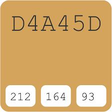 California Paints Gatsby Gold D4a45d Hex Color Code