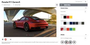 Porsche 911 992 Online Configurator Custom Build Your New
