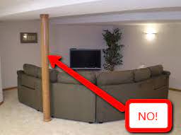 how to hide ugly basement poles