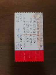concert ticket stub