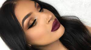 dark red lips makeup tutorial