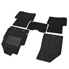 black carpet car floor mat set
