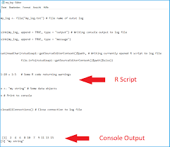 r save all console input output to