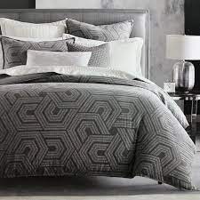 hotel collection textured hexagon gray