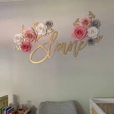 Wall Hanging Nursery Name Above Crib