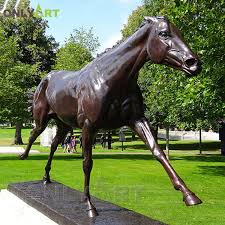 Outdoor Metal Bronze Life Size Horse
