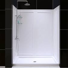 Shower Kit In White With Shower Base