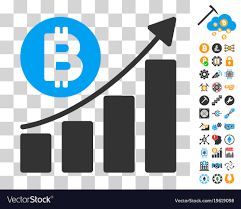 Bitcoin Bar Chart Trend Icon With Bonus
