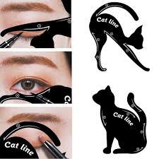 10pcs cat eye eyeliner card makeup