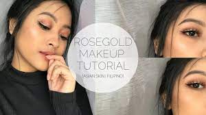rosegold makeup tutorial asian skin