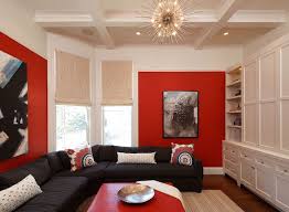 red and black rooms contemporary