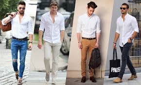 This combination is gender neutral and can make you look like a breath of. White Shirt Matching Jeans What Color Pants Goes With White Shirt Shirt And Pants Color Men Best Dres In 2021 Polo Shirt Outfits Mens Denim Shirt Outfit Mens Outfits