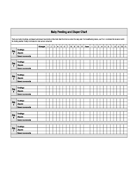 Baby Feeding And Diaper Chart Free Download
