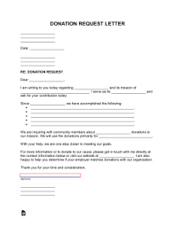 free donation request letter pdf