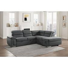 platina sectional w pull out bed and