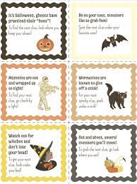 halloween hunt clue cards l party