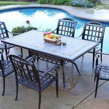 Agora 7 Pc Dining Set Rectangular Stone