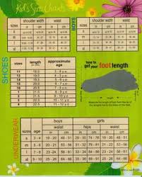 14 Best Size Charts Images Size Chart Size Chart For Kids