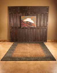tooled turquoise rug western style