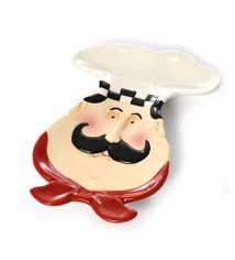 Fat Chef Kitchen Plate Spoon Rest Or