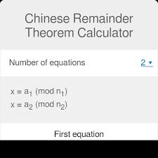 Chinese Remainder Theorem Calculator