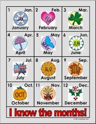 Chart Months Primary Abcteach