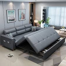 74 Blue Full Sleeper Convertible Sofa