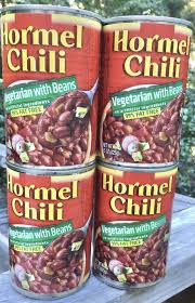 four hormel vegetarian chili with beans