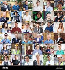 Composite Of Multiple Men And Women And Their Different Occupations Stock  Photo - Alamy
