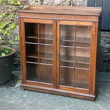 Vintage Oak Glazed Bookcase Treasure
