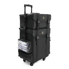 case soft sided nylon organizer trolley