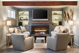 Linear Fireplace With Tv Above