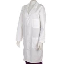 Medline Unisex White Knee Length Lab Coat
