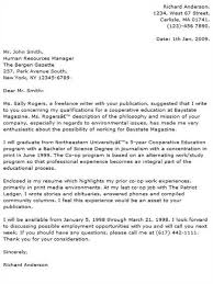 Best Letter Sample Teacher Job Application Cover Letter Examples     Journalism Cover Letters  Broadcast Journalism