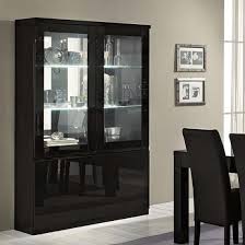 Regal Display Cabinet In Black With