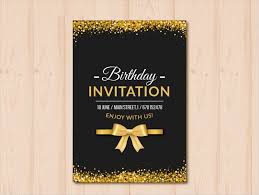 Free 13 Black And Gold Birthday Invitation Designs
