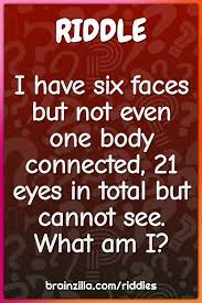 i have six faces but not even one body