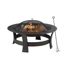 Round Outdoor Wood Fireplace