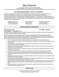 Accountants perform accounting tasks like preparing financial records, taxes, and financial reports for their clients. Cost Accountant Resume Example