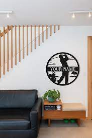 Golf Monogram Wood Wall Art Custom Wall