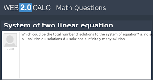 system of two linear equation