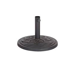 Round Cast Stone Umbrella Base 18in In