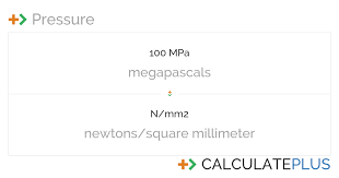 conversion of 100 mpa to n mm2