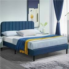 upholstered platform bed frame with