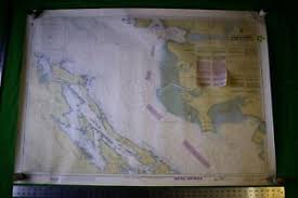 Details About Canada Strait Of Georgia British Columbia 46x33 Vintage 1988 Nautical Chart Map