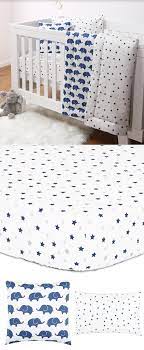 Navy Star 4pce Cot Bedding Set By